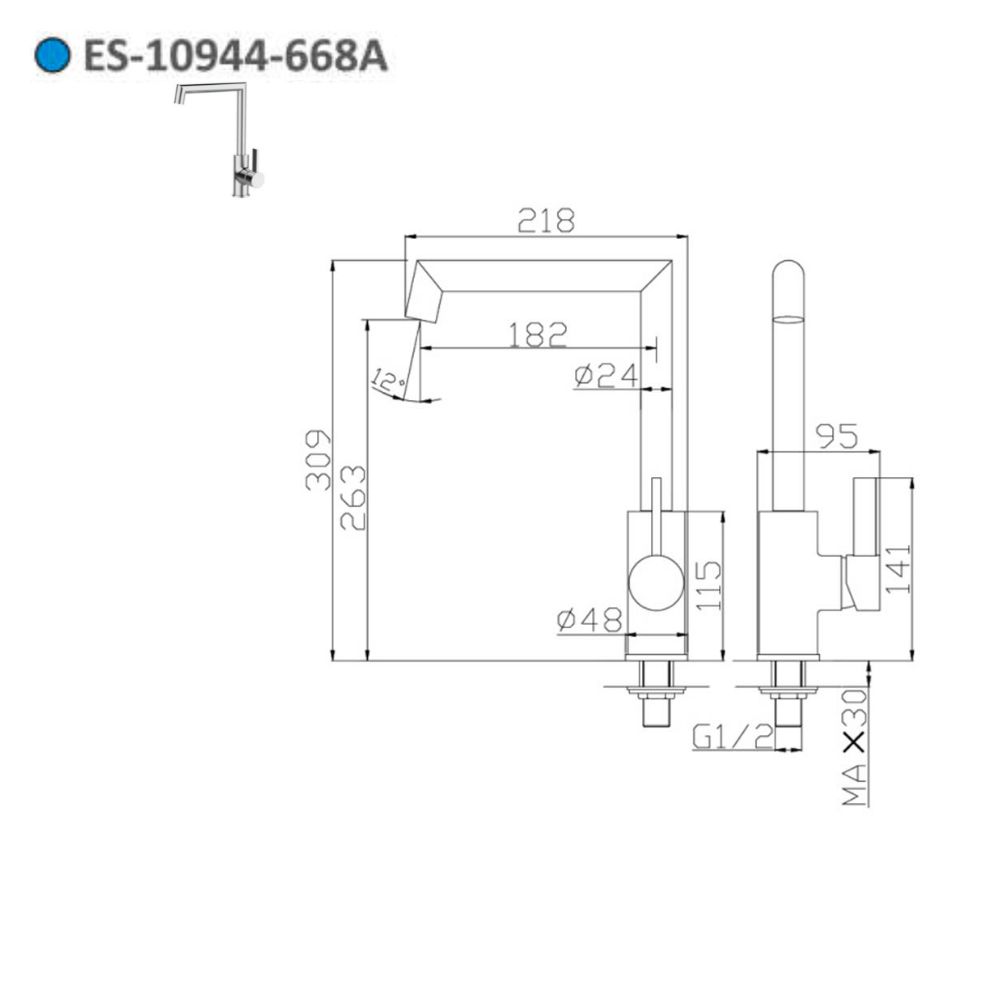 Vòi bếp lạnh Esslinger ES-10944-668A