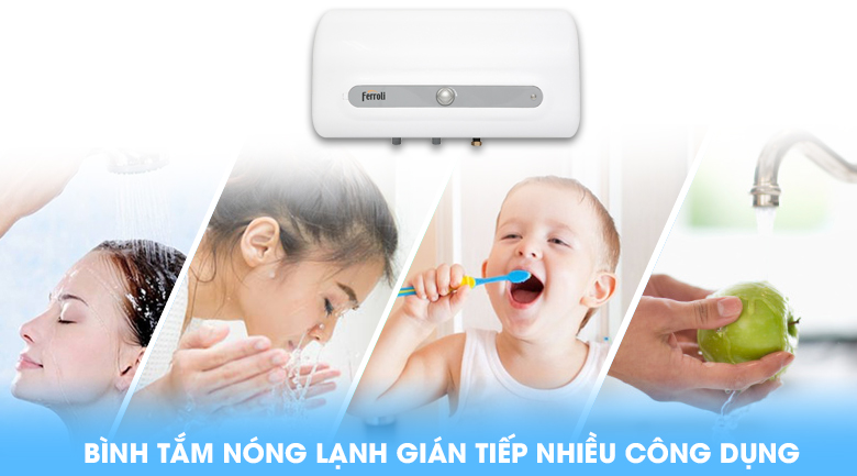 Máy nước nóng gián tiếp Ferroli QQ ME 15L / 20L / 30L chống giật