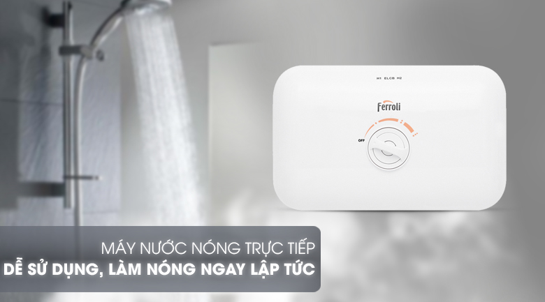 Máy nước nóng trực tiếp Ferroli Rita TE chống giật