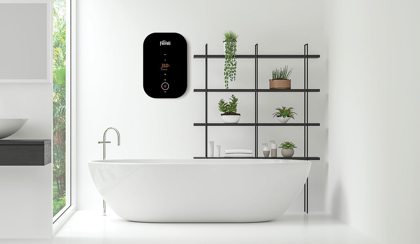 Máy nước nóng trực tiếp Ferroli Amore GDP điều khiển điện tử