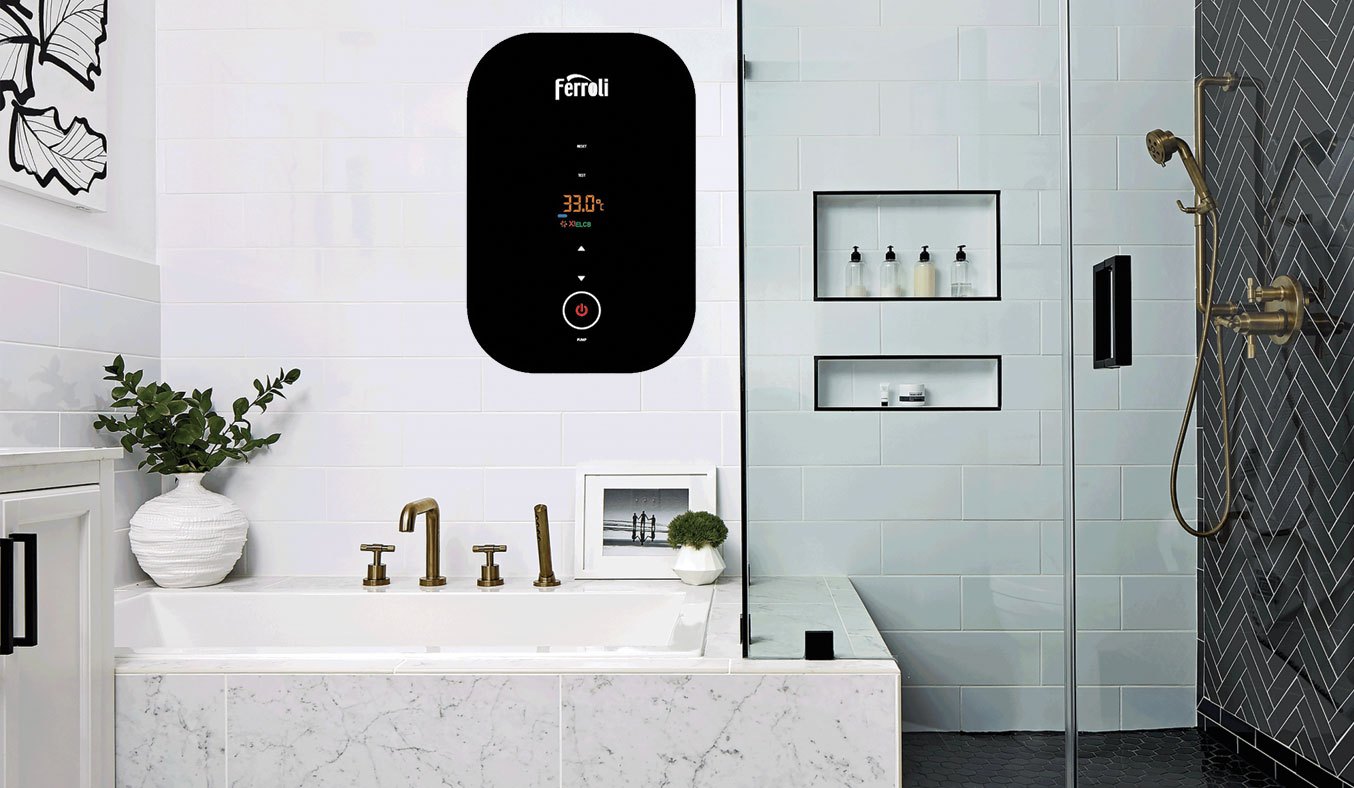 Máy nước nóng trực tiếp Ferroli Amore GDP điều khiển điện tử