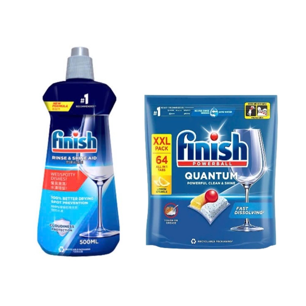 [QUÀ TẶNG] Combo hai món tẩy rửa chén bát Finish