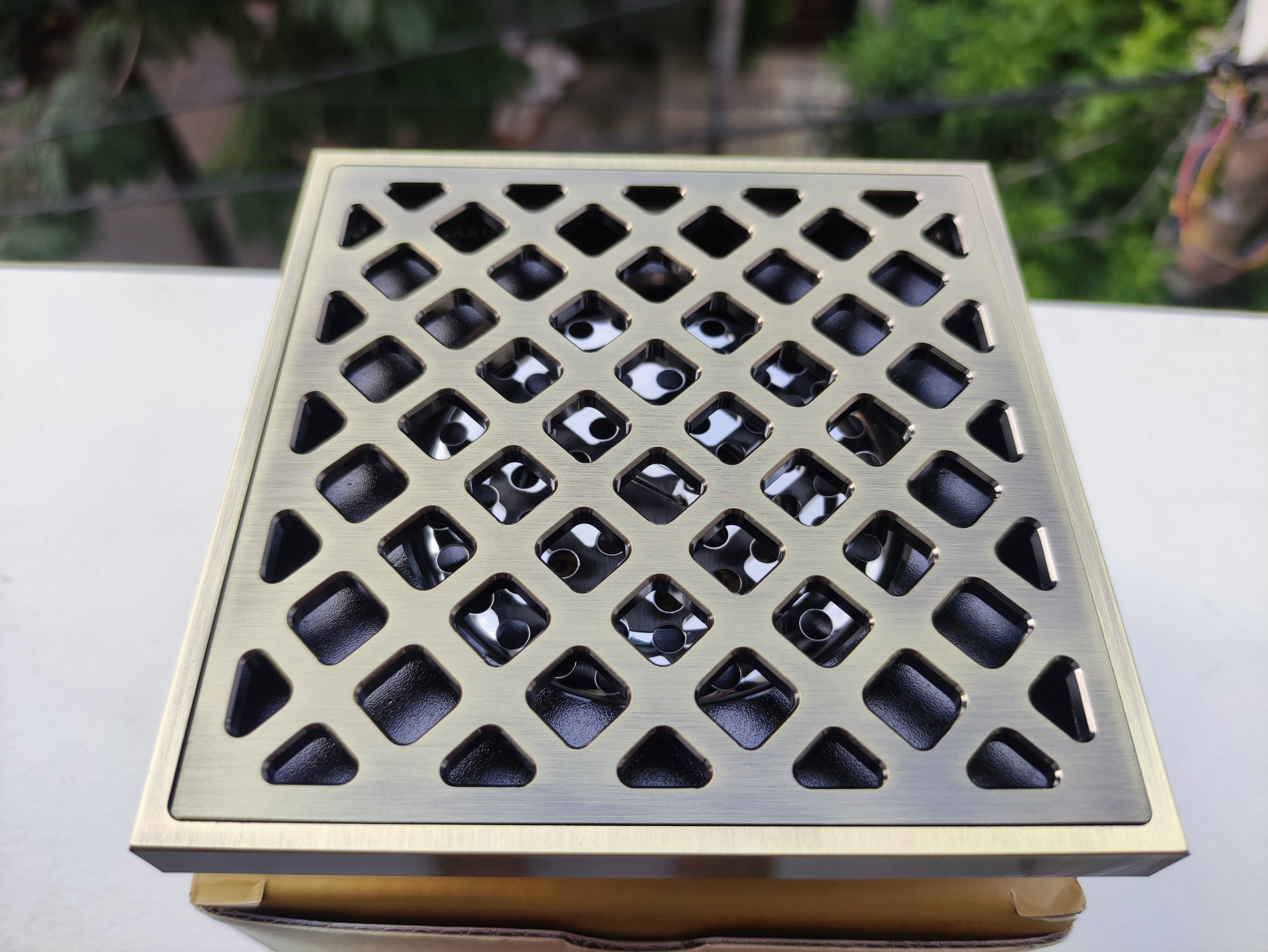 Phễu thoát sàn Foxaaron 12x12cm HP-8012-1