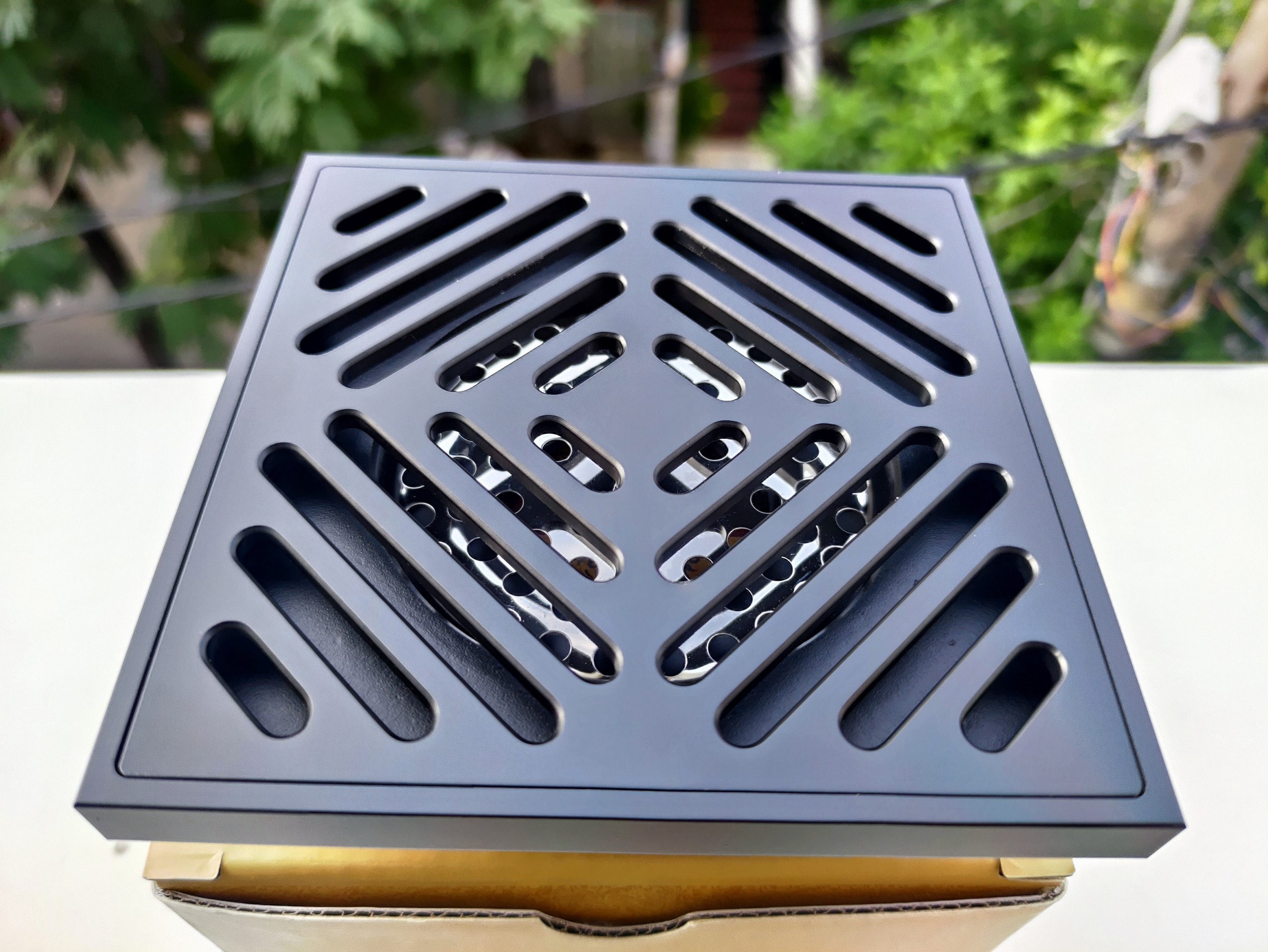 Phễu thoát sàn Foxaaron 12x12cm HP-8012-4