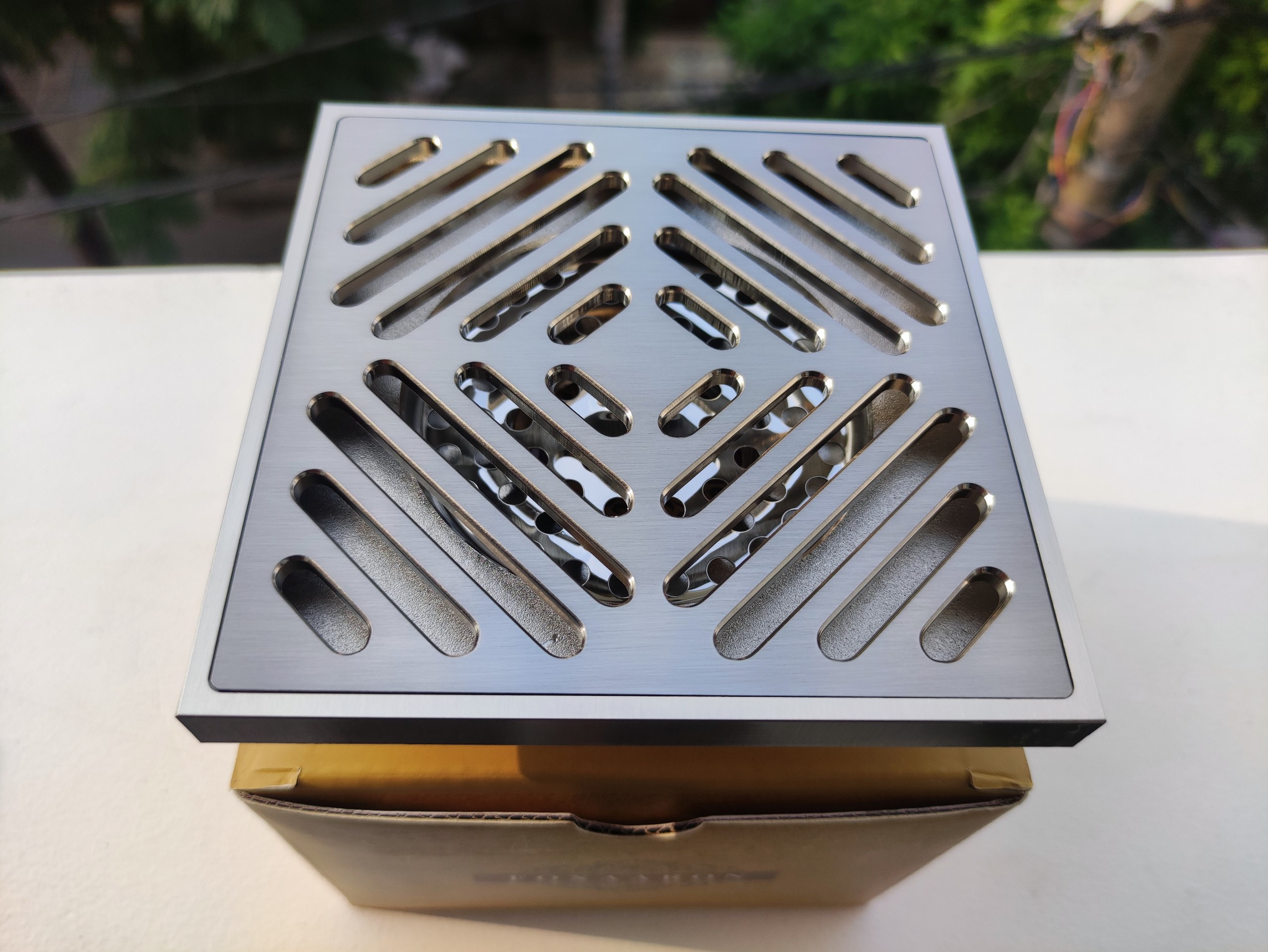 Phễu thoát sàn Foxaaron 12x12cm HP-8012-4