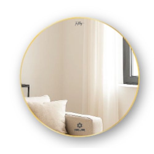 Gương viền nhôm màu Golden Brushed GLS BF5GC80 tròn D60cm