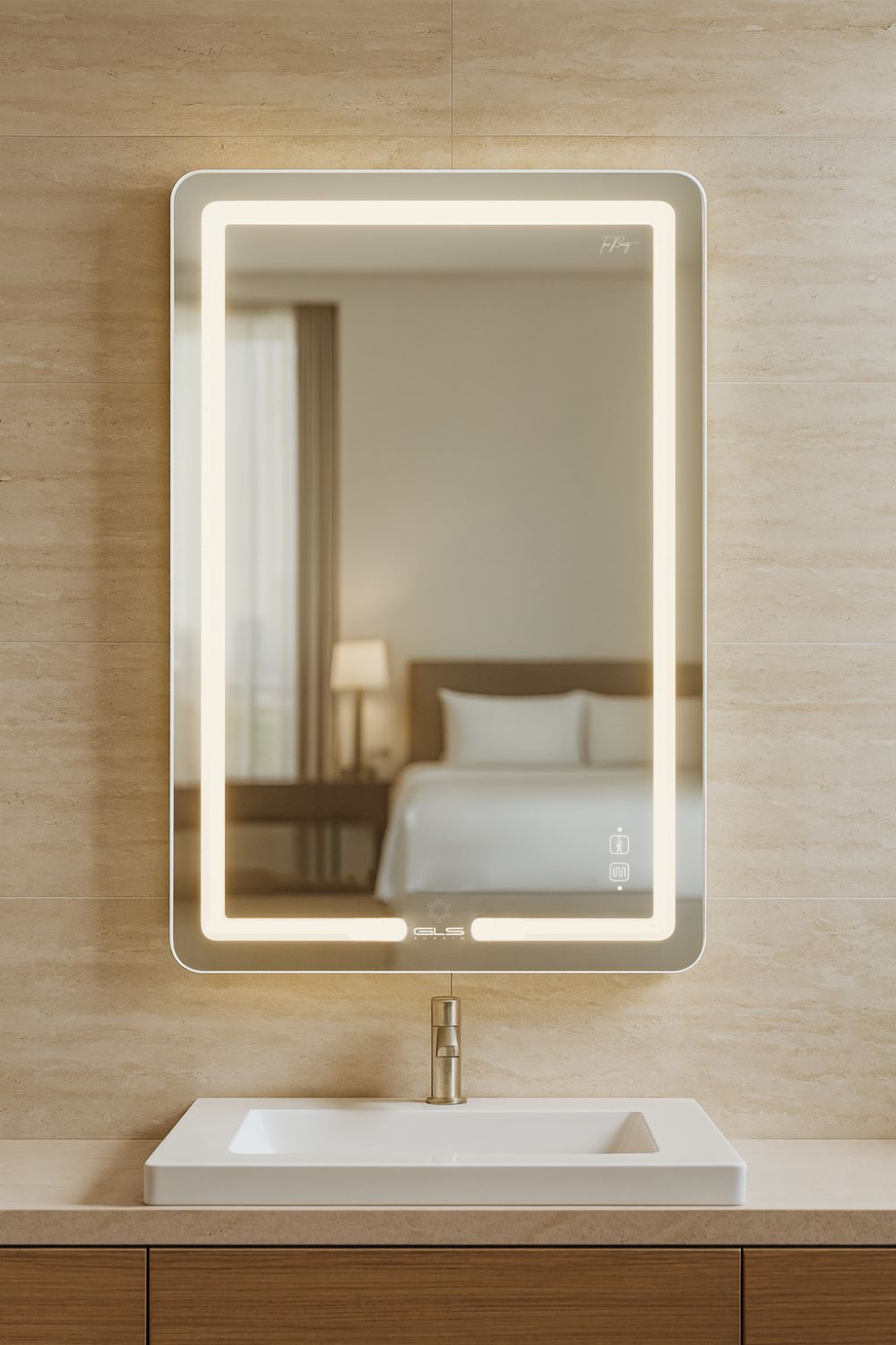 Gương Led GLS BQ35R58 chữ nhật đứng 60x80cm