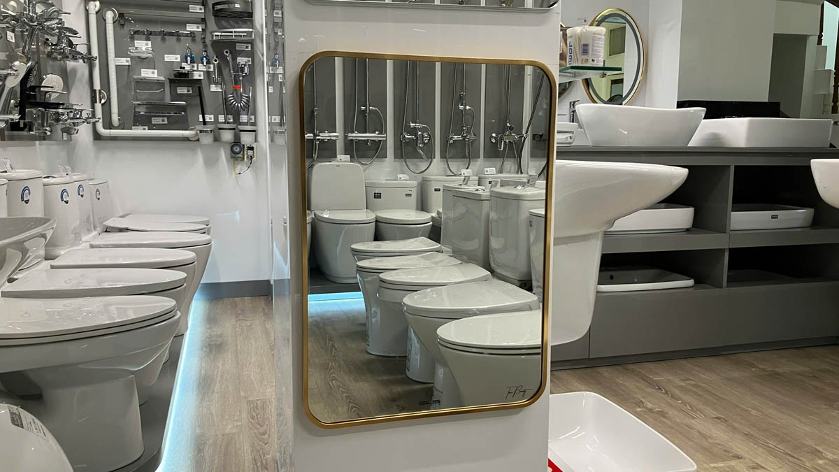 Gương soi chữ nhật khung viền nhôm 50x70cm GLS