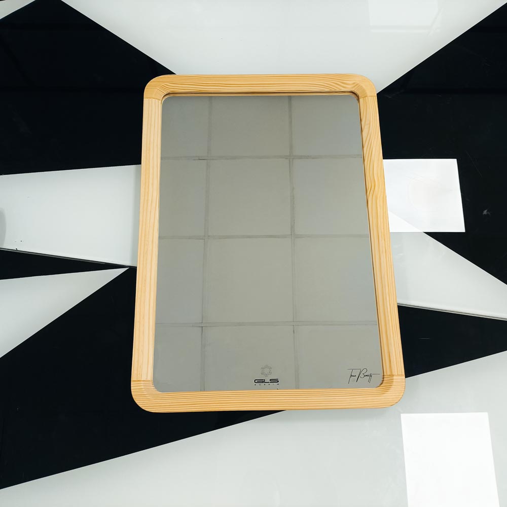 Gương soi chữ nhật khung viền gỗ 50x70cm GLS F46R30 / F47R30 / F48R30