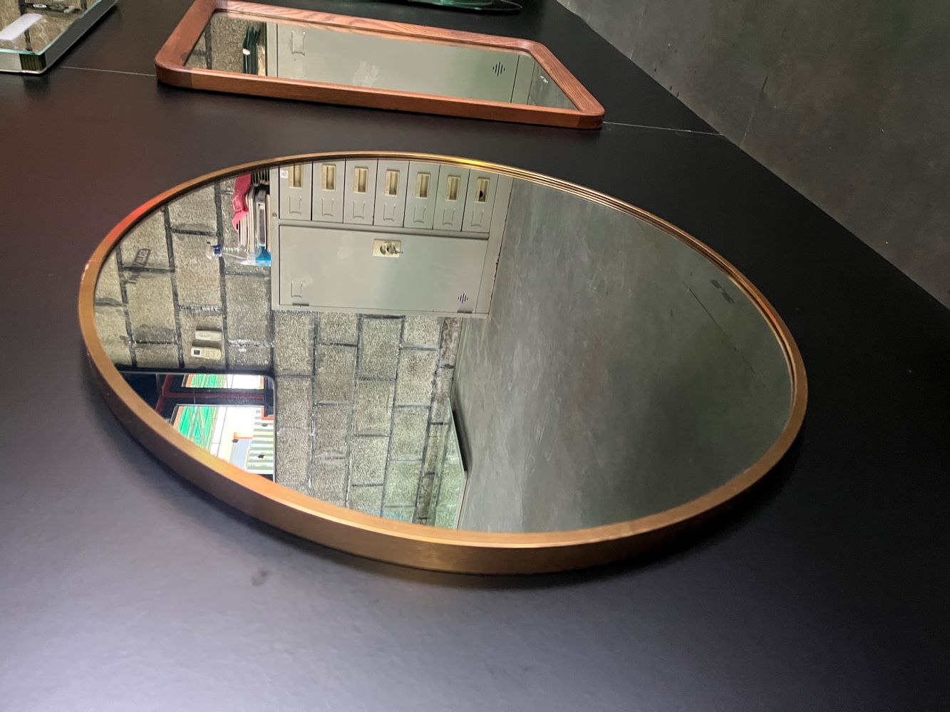 Gương viền nhôm màu rose GLS VF13C80 tròn D60cm