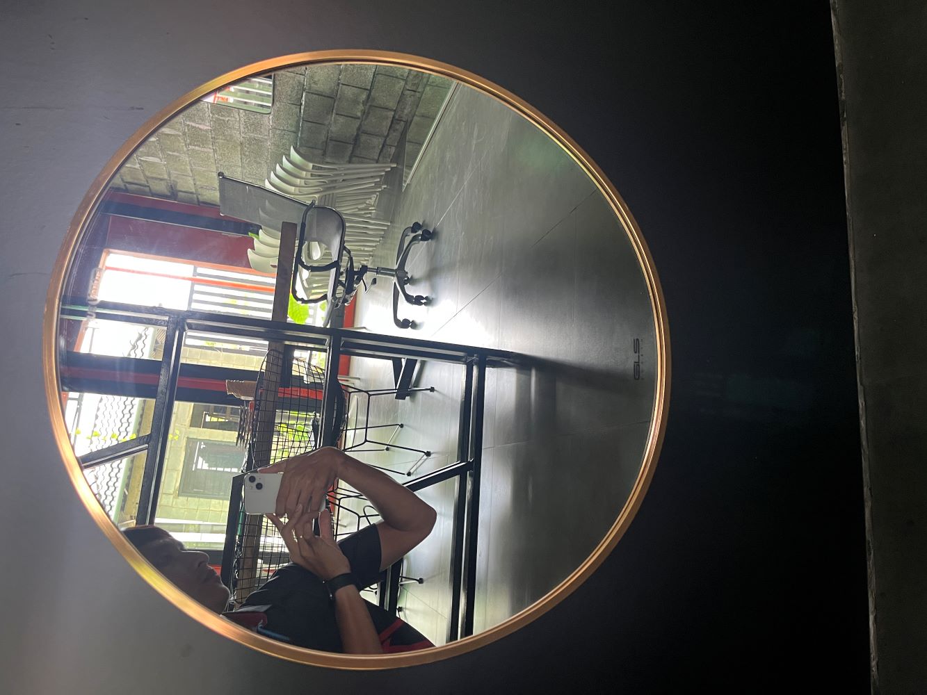 Gương viền nhôm màu rose GLS VF13C80 tròn D60cm