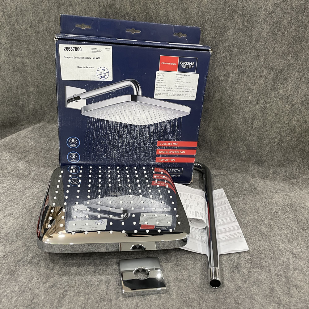 Bộ bát sen gắn tường Tempesta 250 Cube GROHE 26687000