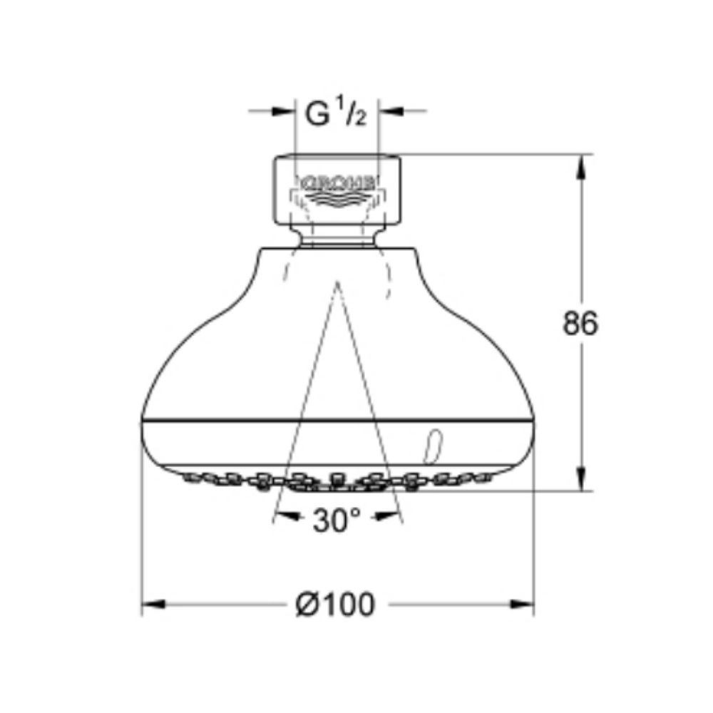 Bát sen tắm Tempesta 100 GROHE 27606000