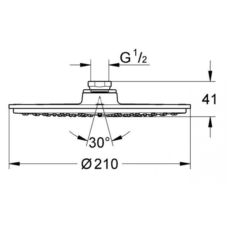 Bát sen tròn Rainshower Cosmopolitan 210 mm Grohe 28368000