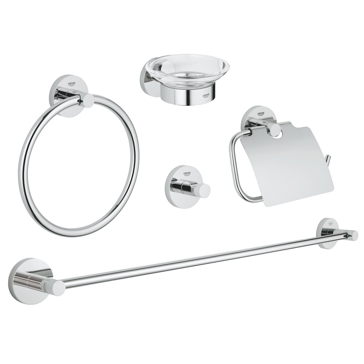 Bộ phụ kiện phòng tắm 5in1 Essentials GROHE 40344001