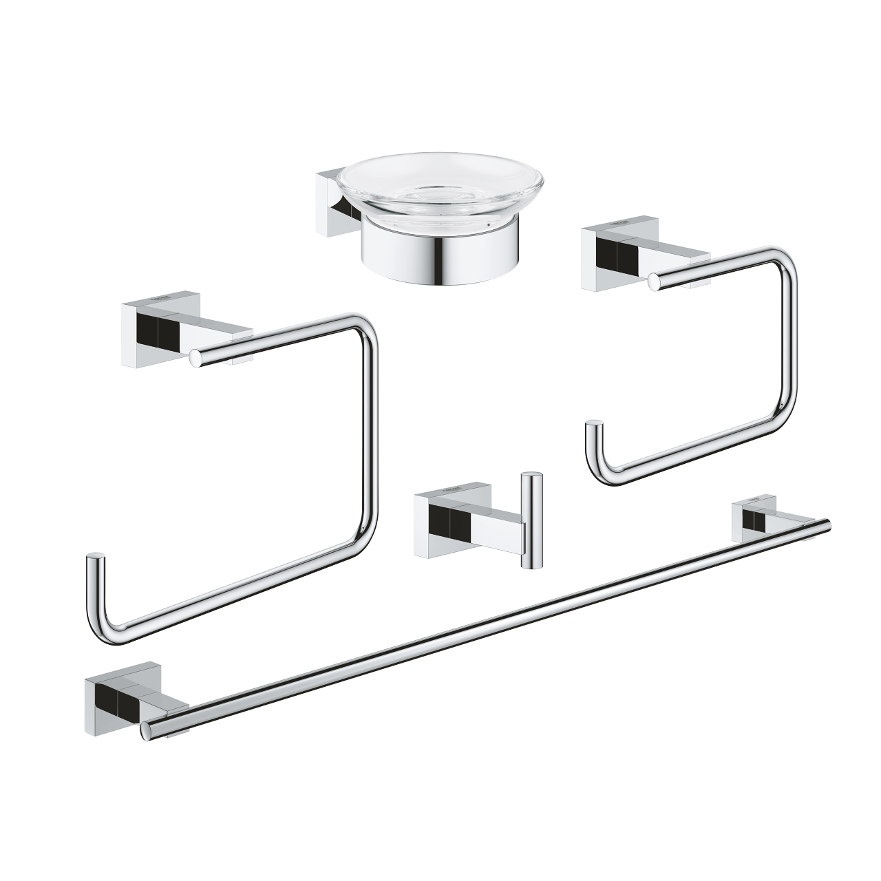 Bộ phụ kiện phòng tắm 5in1 Essentials Cube GROHE 40758001