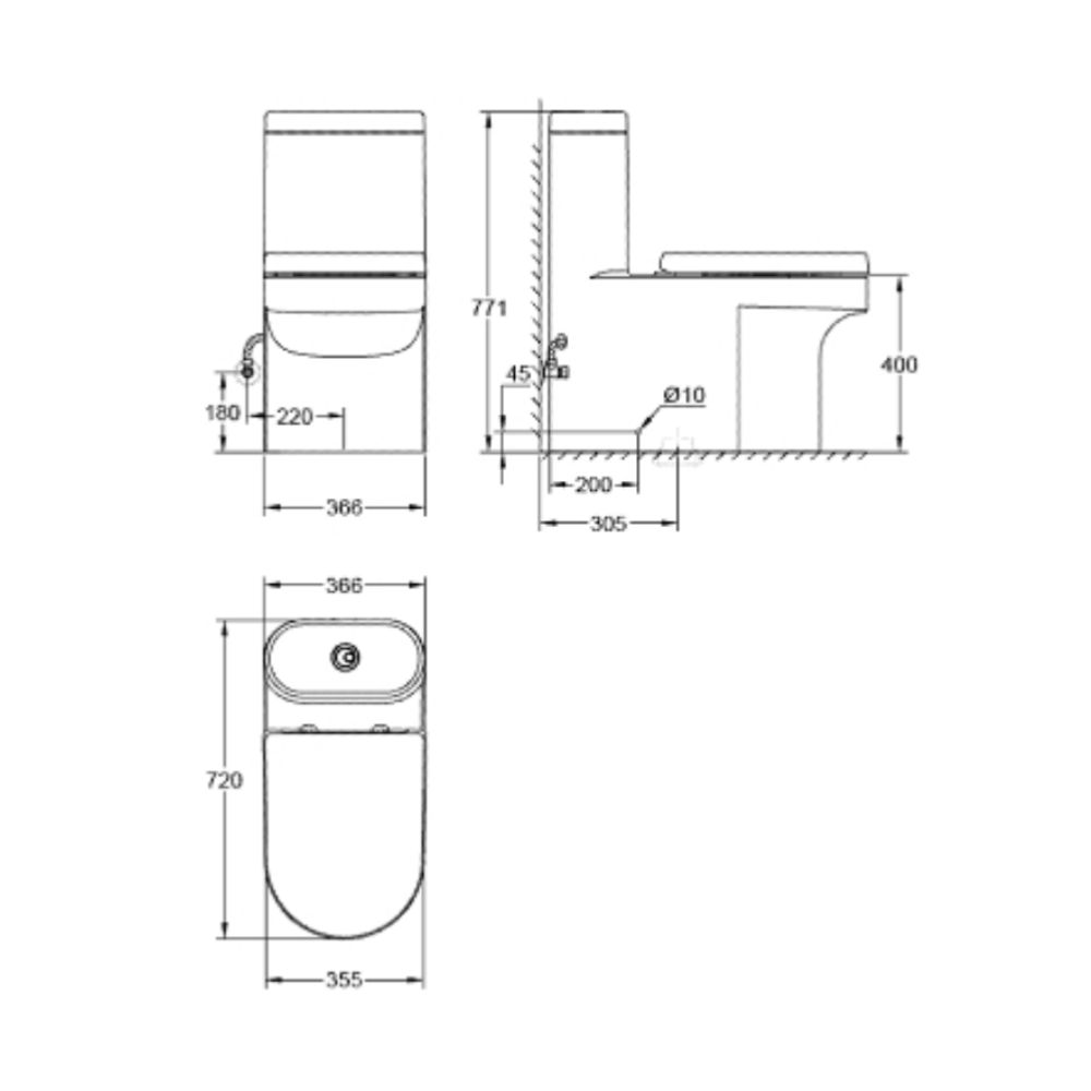 Bồn cầu 1 khối Eurocosmo GROHE 39075001