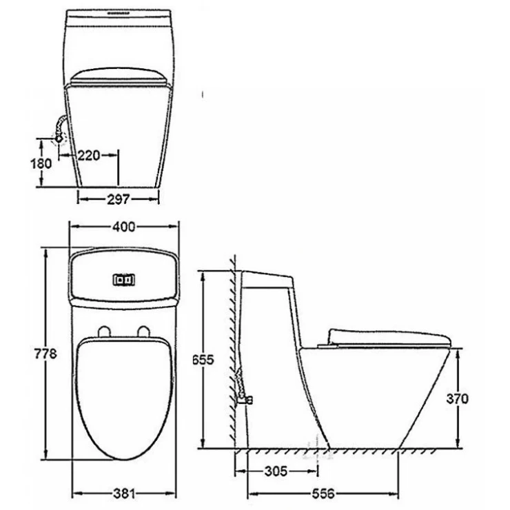 Bồn cầu 1 khối dòng Projectline GROHE 39316000