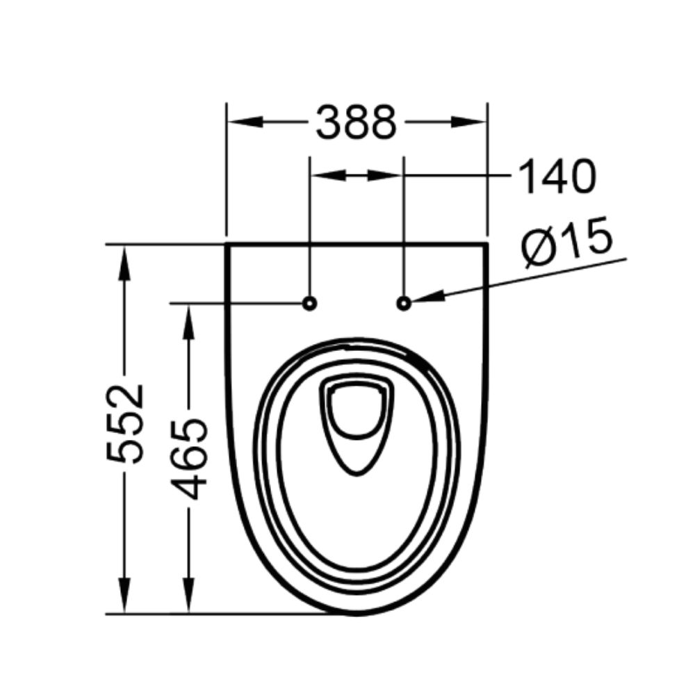 Thân bồn cầu treo tường Euro Ceramic GROHE 100999SH00