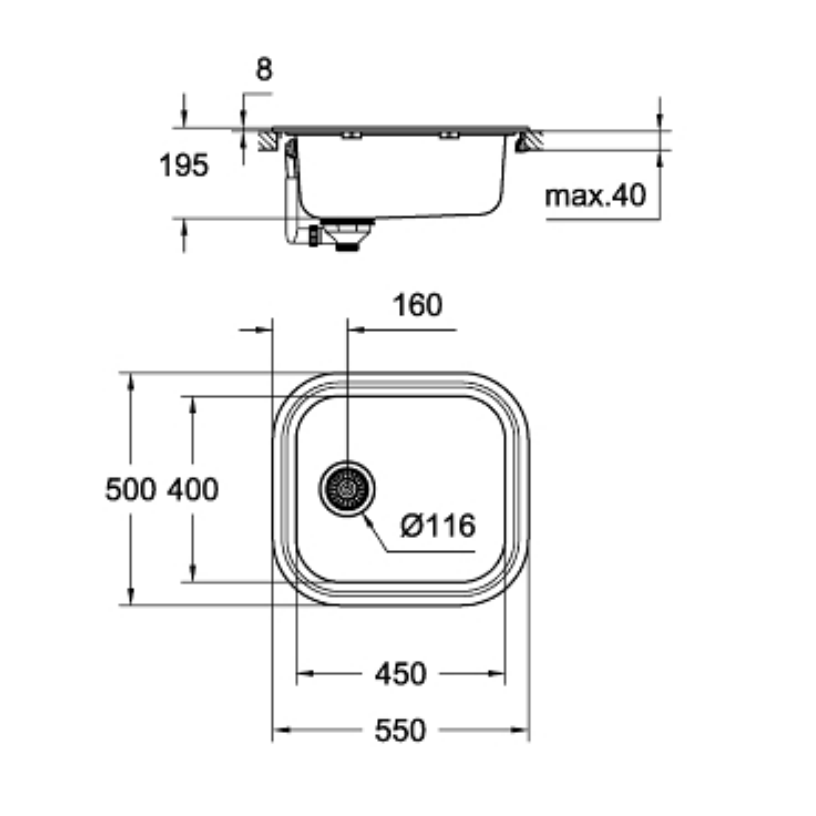 Chậu rửa chén Grohe 31504SD0