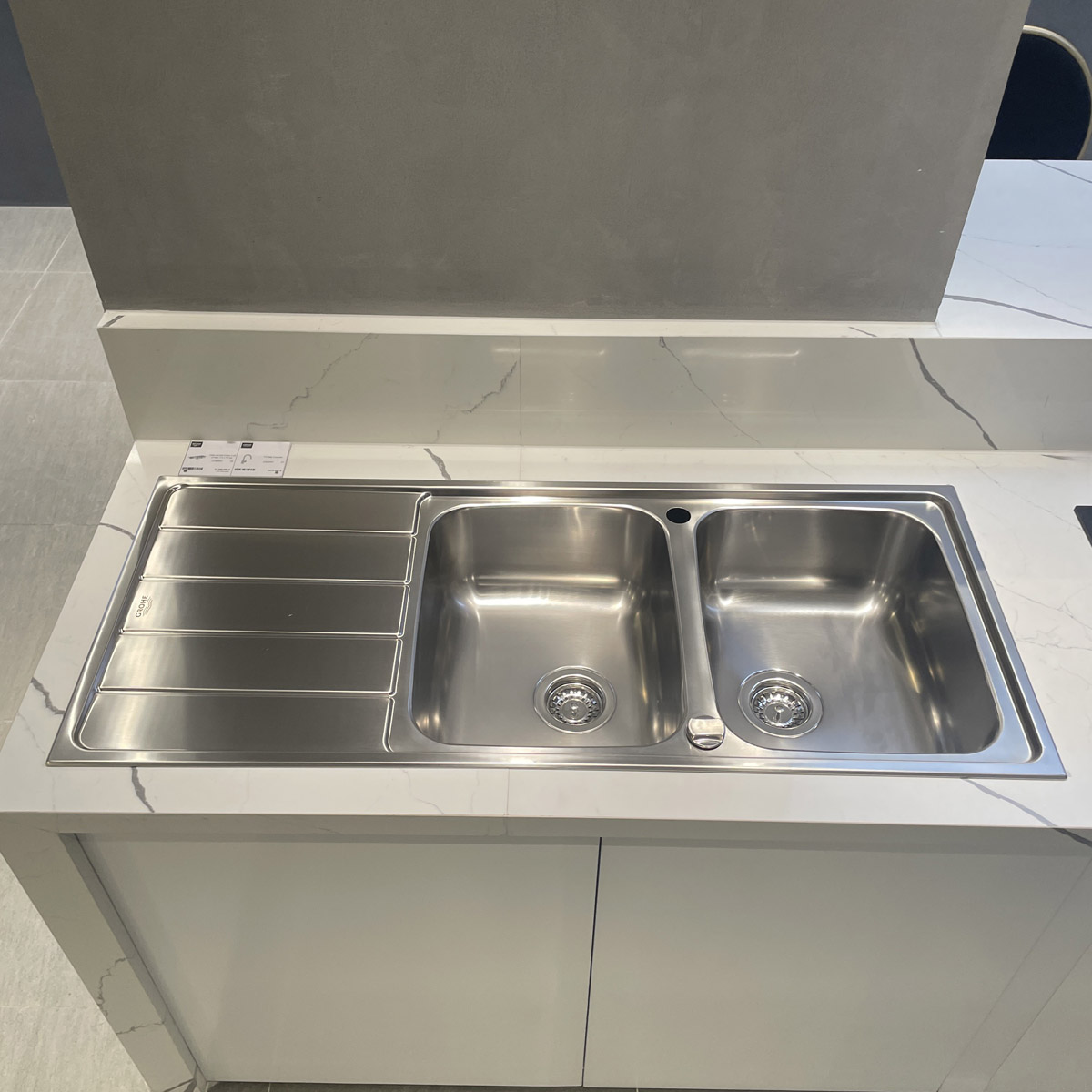 Chậu rửa chén 2 hộc cánh trái K500 GROHE 31588SD1