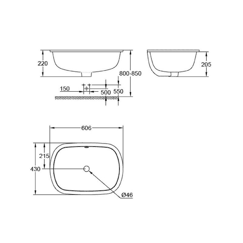 Chậu rửa mặt lavabo âm bàn GROHE 39125001