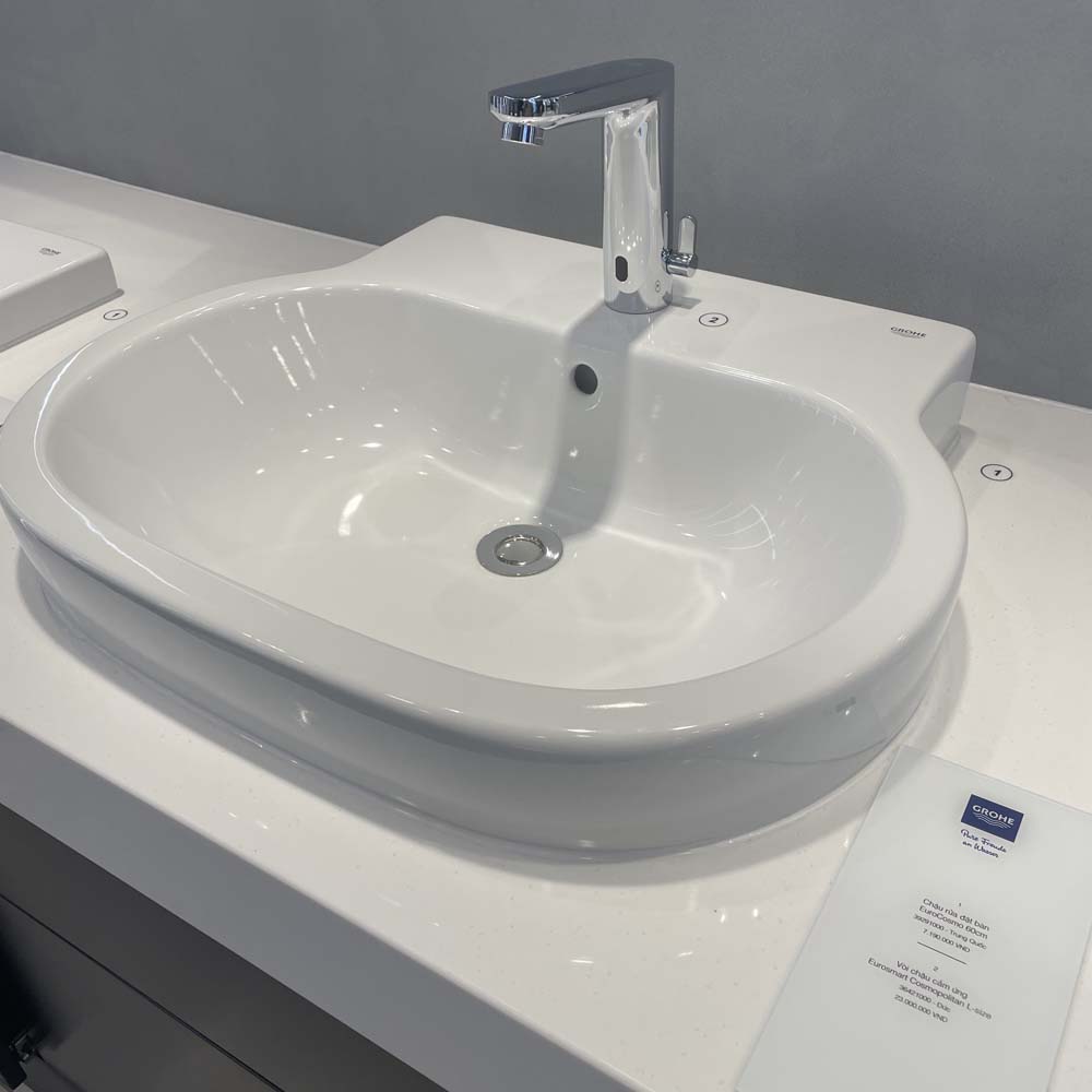 Chậu rửa mặt lavabo bán âm Eurocosmo 60cm GROHE 39291000