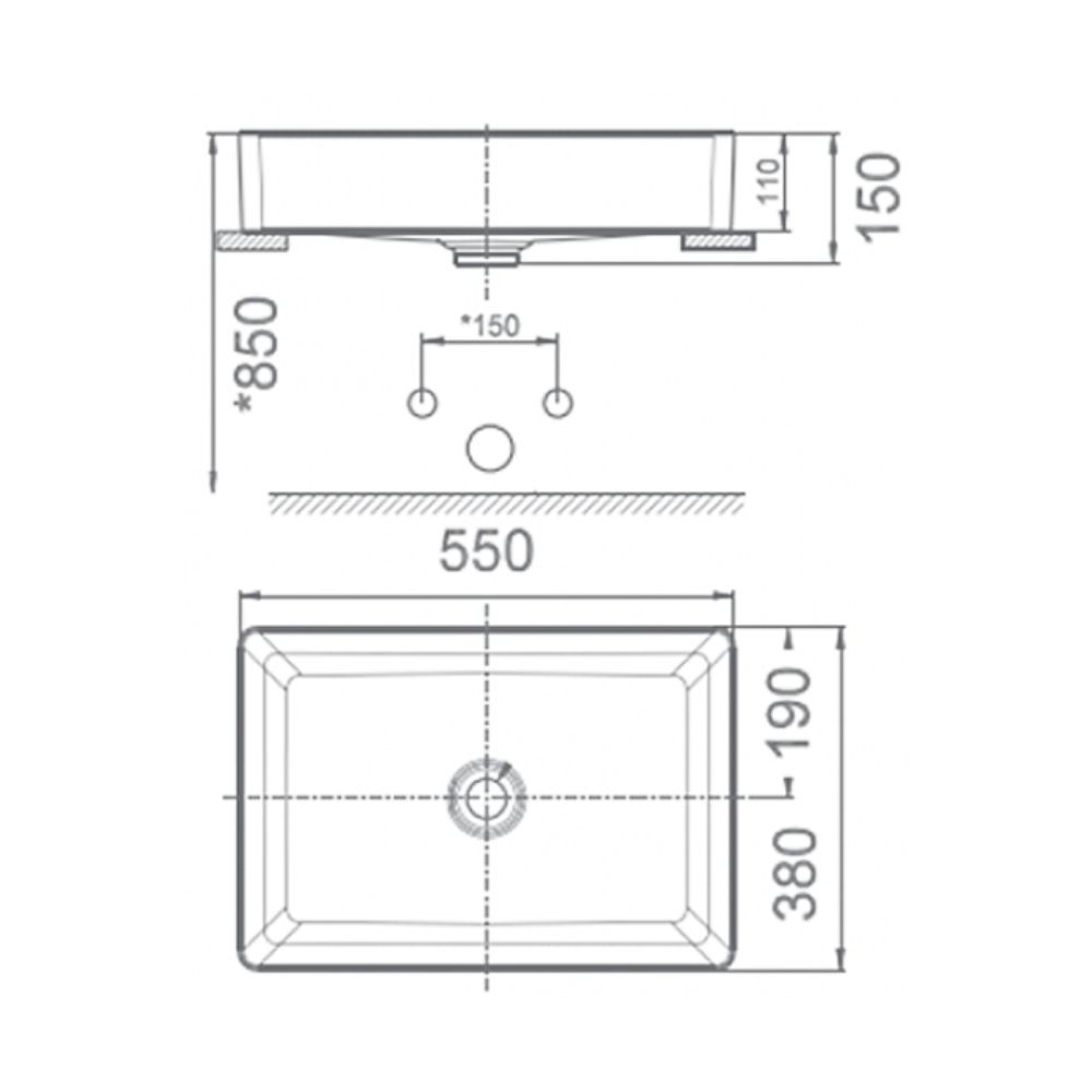 Chậu lavabo đặt bàn GROHE 120451