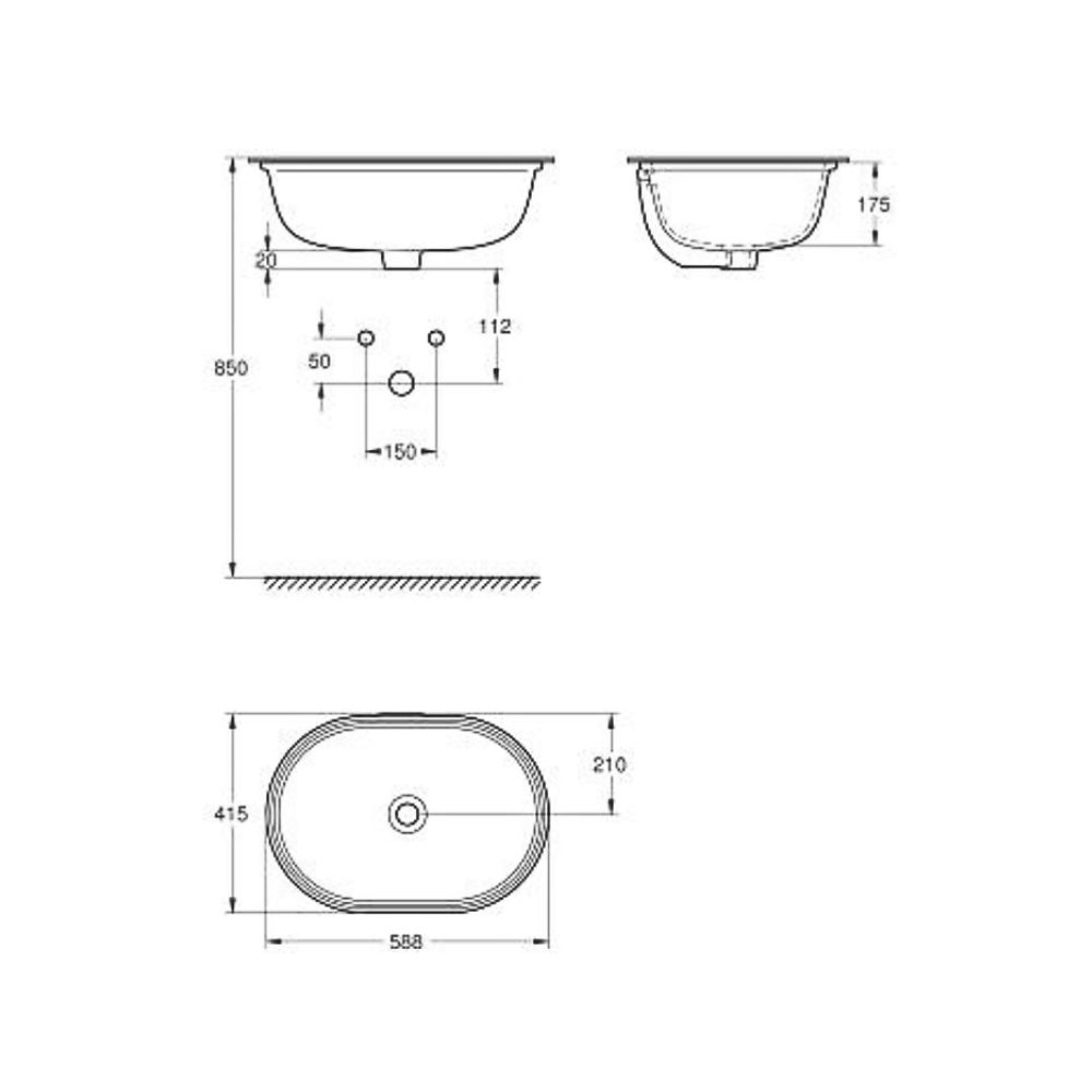 Chậu lavabo đặt bàn Eurosmart GROHE 39122000