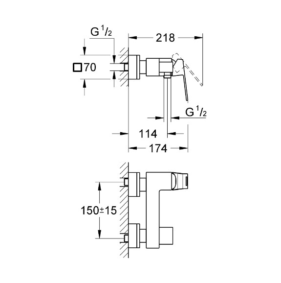 Củ sen tắm nóng lạnh Eurocube GROHE 23145000