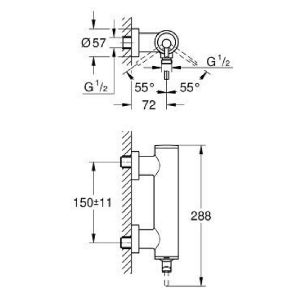 Củ sen tắm nóng lạnh Atrio GROHE 24366000