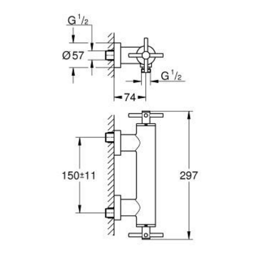 Củ sen tắm nóng lạnh Atrio GROHE 26895000