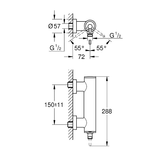 Củ sen tắm nóng lạnh Atrio GROHE 32650003