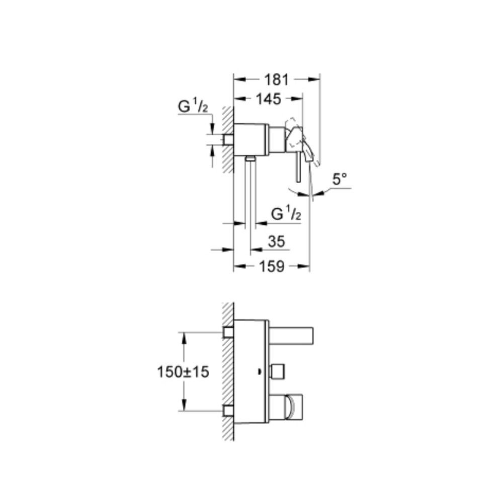 Củ sen tắm nóng lạnh Allure GROHE 32826000
