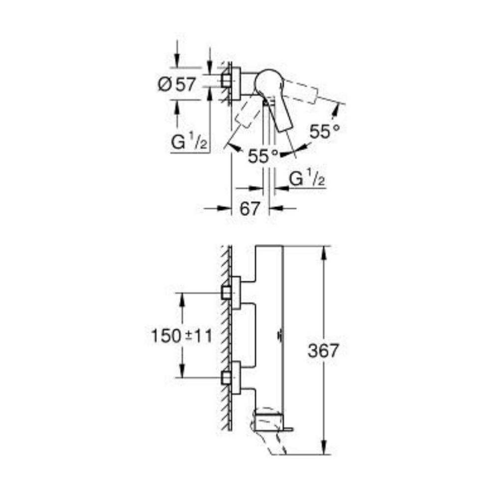 Củ sen tắm nóng lạnh Allure GROHE 32846001