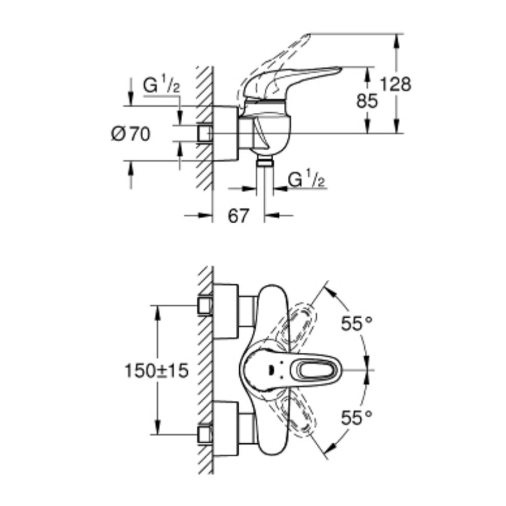 Củ sen tắm nóng lạnh Eurostyle GROHE 33590003