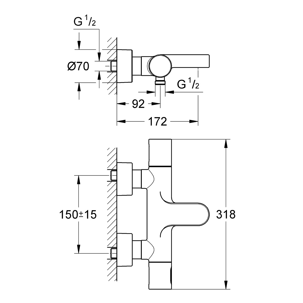 Củ sen tắm nhiệt độ Grohtherm 3000 Cosmopolitan GROHE 34276000