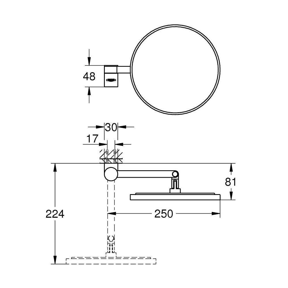 Gương trang điểm Selection GROHE 41077000