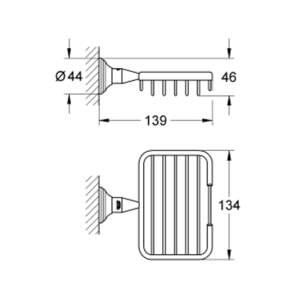 Kệ đựng xà phòng Essentials Authentic GROHE 40659001