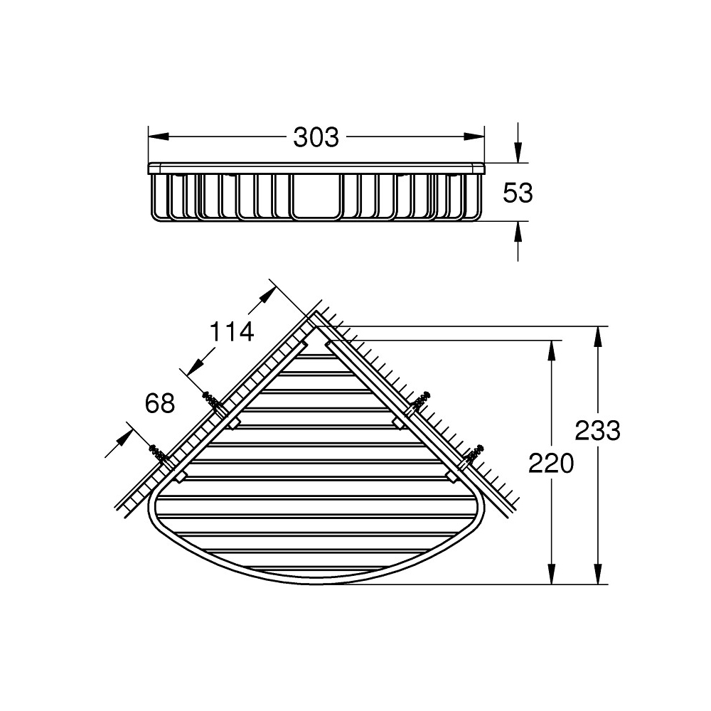 Kệ góc đựng xà phòng Bau Cosmopolitan GROHE 40663001