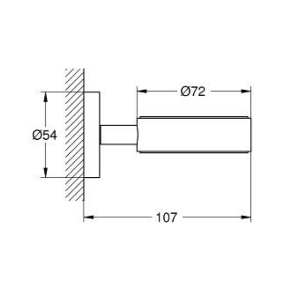 Giá đỡ ly thủy tinh hoặc dĩa và hộp xịt xà phòng Essentials GROHE 1024662430