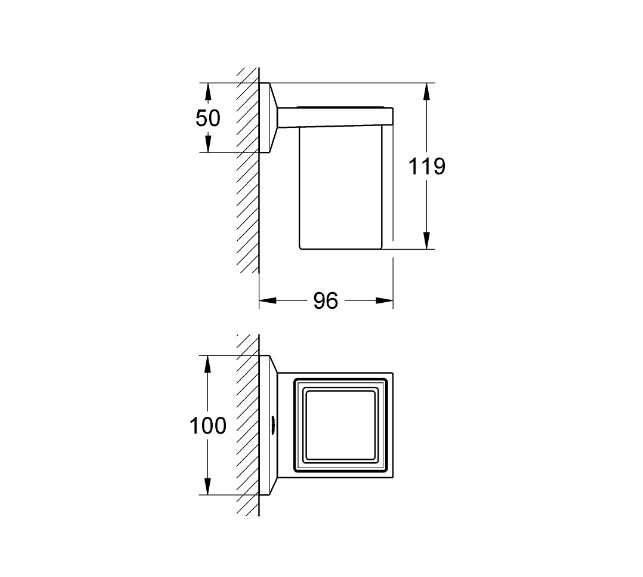 Bộ kệ đựng ly Allure GROHE 40493000