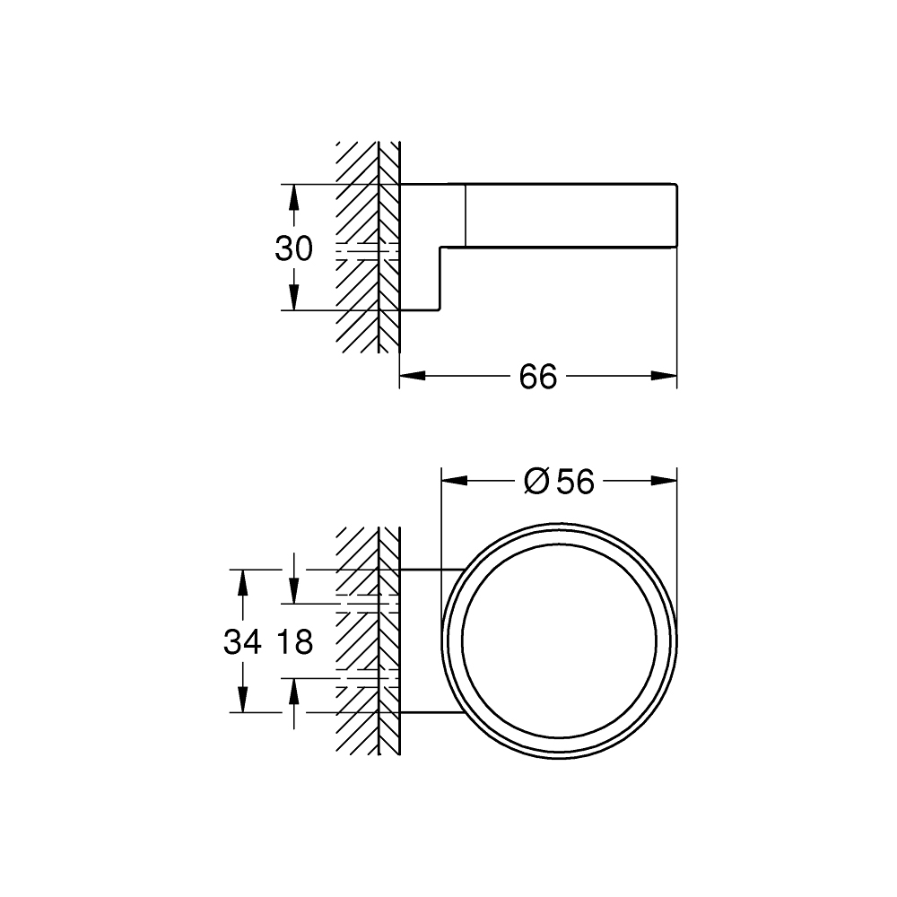 Giá đỡ ly thủy tinh hoặc dĩa xà phòng Selection GROHE 41027000