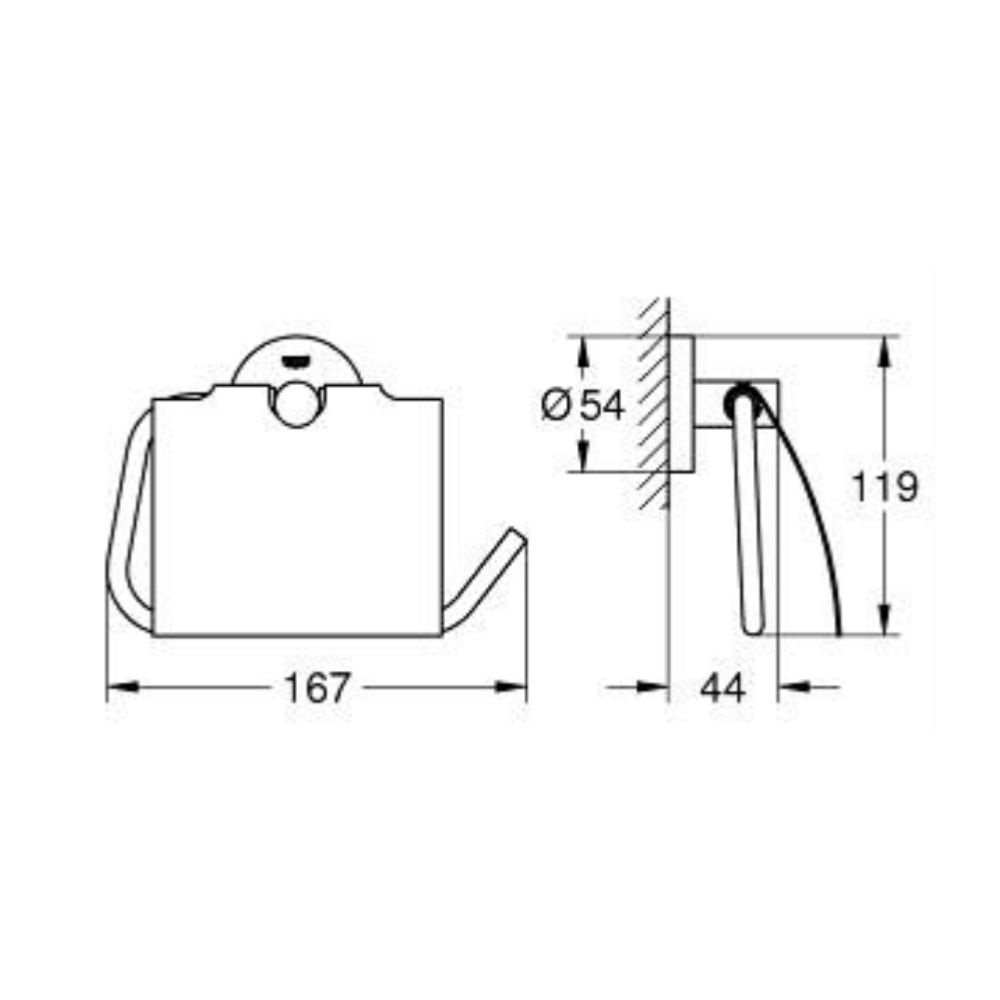 Lô giấy vệ sinh có nắp Essentials GROHE 40367000