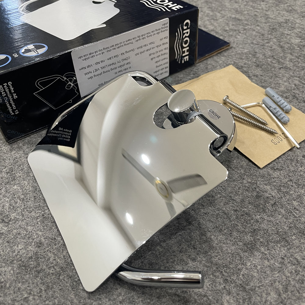 Lô giấy vệ sinh có nắp Essentials GROHE 40367001