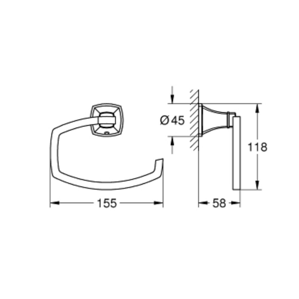 Lô giấy vệ sinh Grandera GROHE 40908000