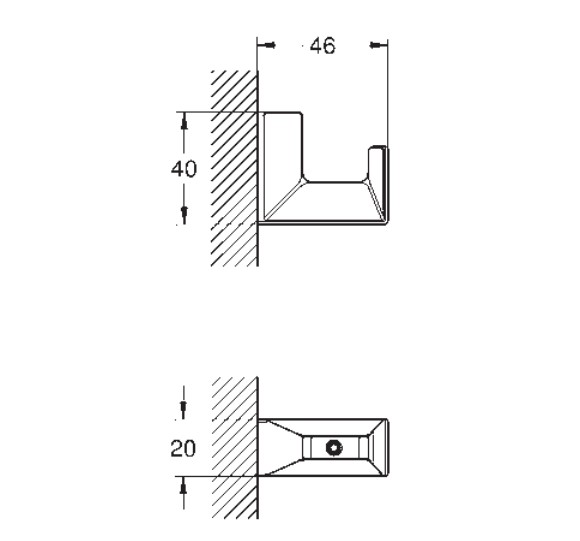 Móc áo Selection Cube GROHE 40782000