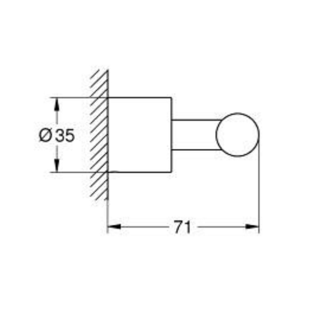 Móc áo đôi Atrio GROHE 40890000