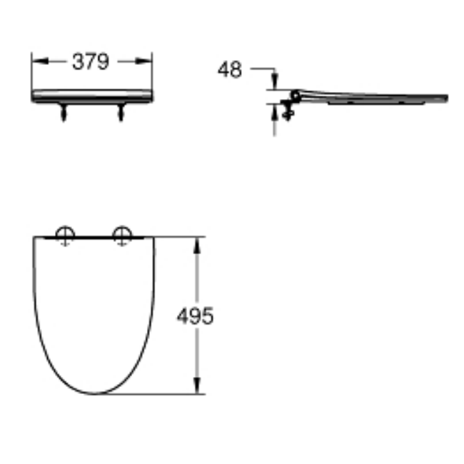 Nắp bồn cầu đóng êm BAU OP Grohe 36490000