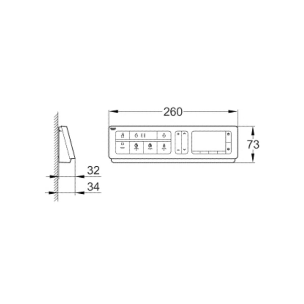 Điều khiển từ xa của bồn cầu Sensia Arena GROHE 14926001